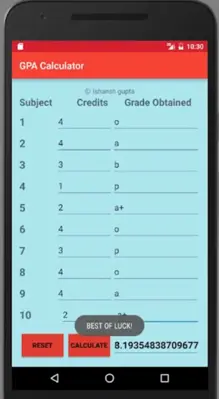 GPA Calculator android App screenshot 2